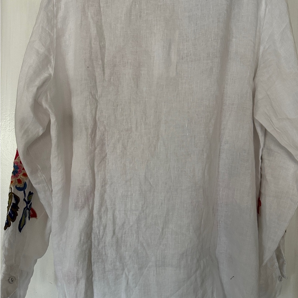 Johnny Was Gracey Linen Shirt - Picture 4 of 8